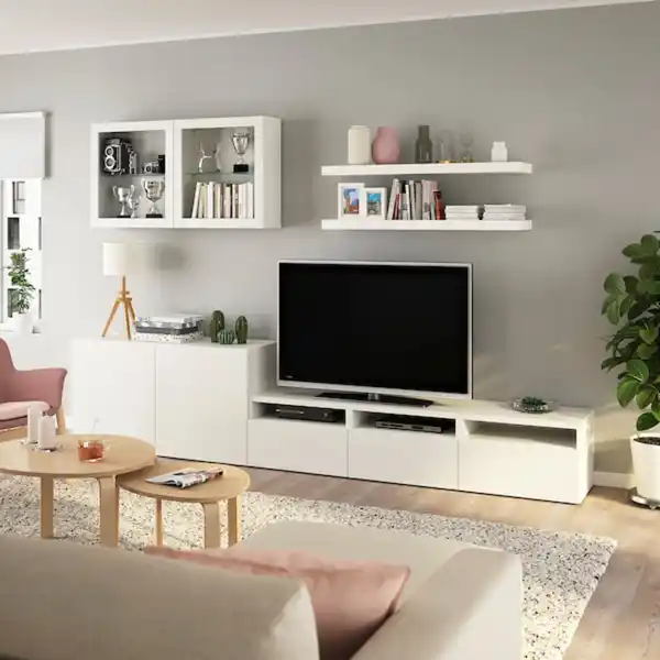 Bild 2 von BESTÅ / LACK TV-Möbel, Kombination, weiß 300x42x195 cm