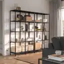 Bild 4 von VITTSJÖ Aufbewahrungskombi, schwarzbraun/Glas 200x36x175 cm