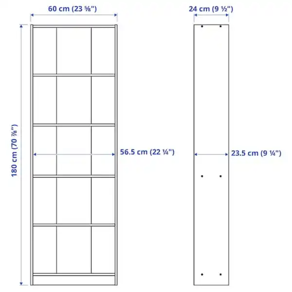 Bild 3 von GERSBY Bücherregal, weiß 60x180 cm