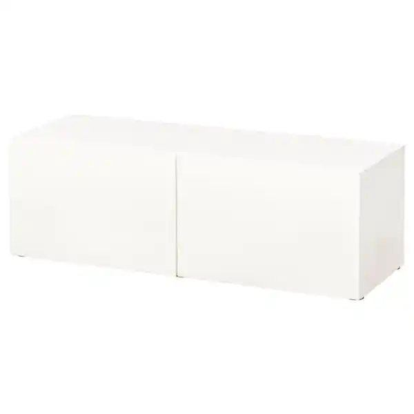 Bild 1 von BESTÅ Regal mit Türen, weiß/Lappviken weiß 120x42x38 cm