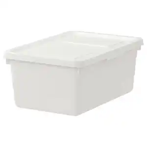 SOCKERBIT Box mit Deckel, weiß 38x25x15 cm