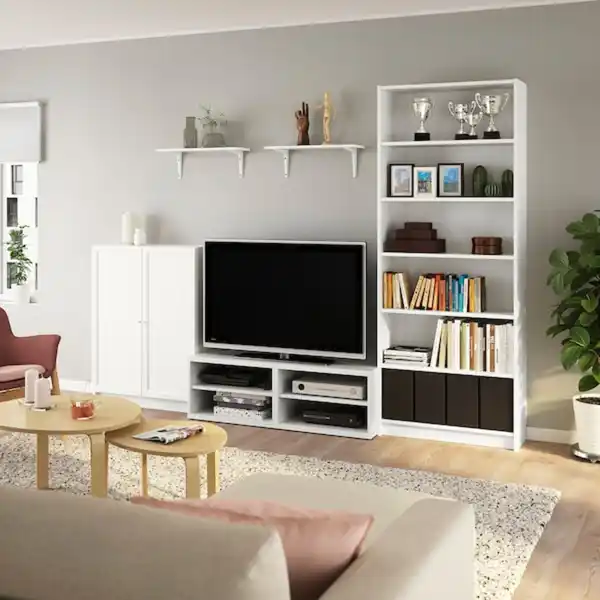Bild 2 von BILLY / BESTÅ TV-Möbel, Kombination, weiß 280x40x202 cm