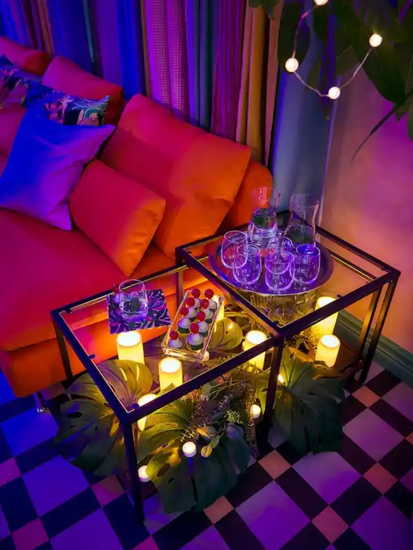 Bild 3 von VITTSJÖ Satztische 2 St., schwarzbraun/Glas 90x50 cm