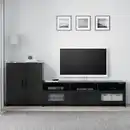Bild 2 von BRIMNES TV-Möbel, Kombination, schwarz 258x41x95 cm