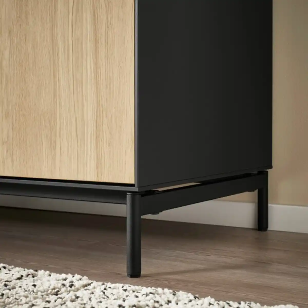 Bild 4 von BOASTAD Aufbewahrungskombi, schwarz/Eichenfurnier 203x185 cm