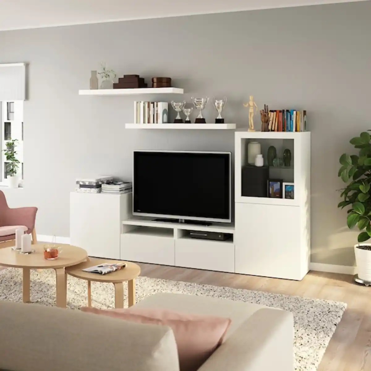 Bild 2 von BESTÅ / LACK TV-Möbel, Kombination, weiß 240x42x129 cm