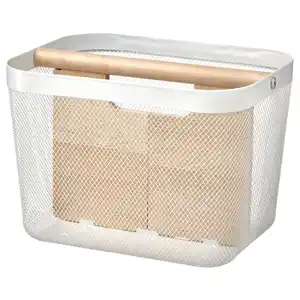 RISATORP Korb mit Fächern, weiß 33x24x23 cm