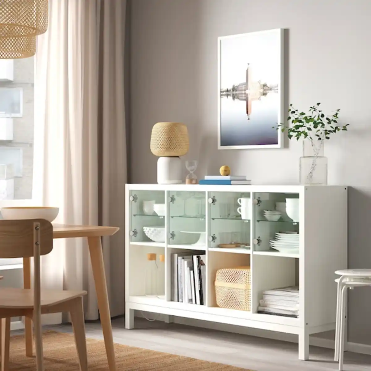 Bild 2 von KALLAX Vitrinentüreinsatz, weiß 33x33 cm