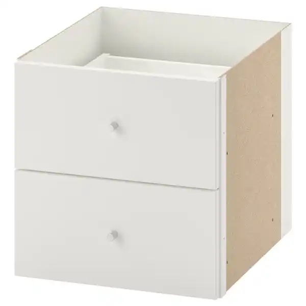 Bild 1 von KALLAX Einsatz mit 2 Schubladen, weiß 33x33 cm