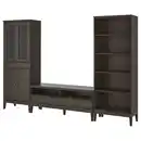 Bild 1 von IDANÄS TV-Möbel, Kombination, Glas/dunkelbraun lasiert 325x40x211 cm