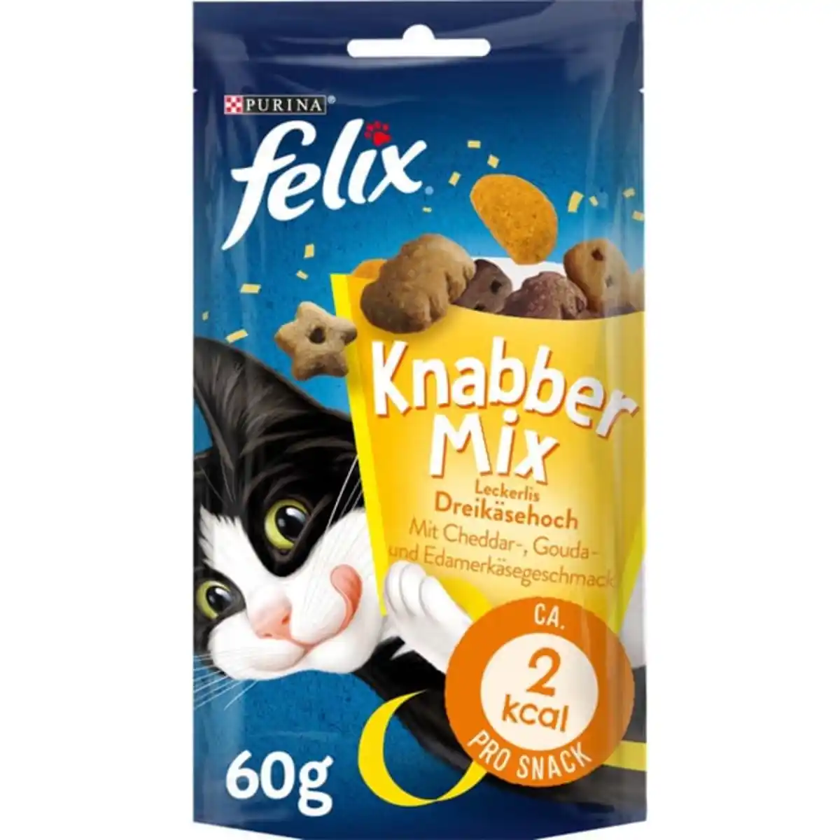 Bild 1 von FELIX KnabberMix Dreikäsehoch Katzensnack bunter Mix 4x60g