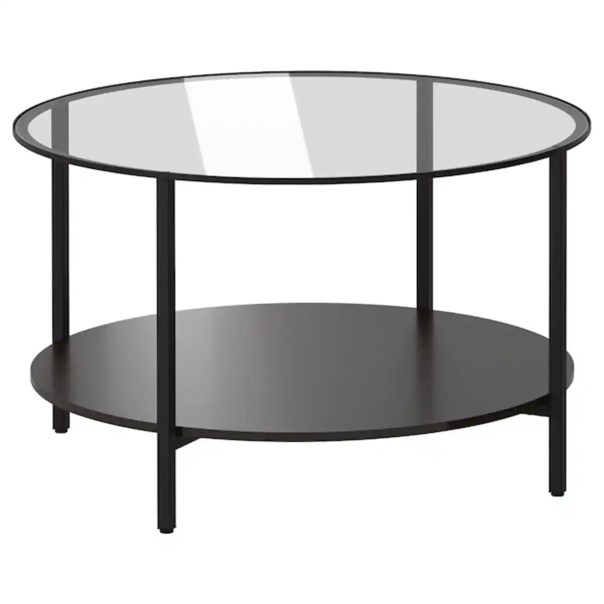 Bild 1 von VITTSJÖ Couchtisch, schwarzbraun/Glas 75 cm