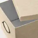 Bild 3 von KVARNVIK Kasten mit Deckel, beige 25x35x20 cm