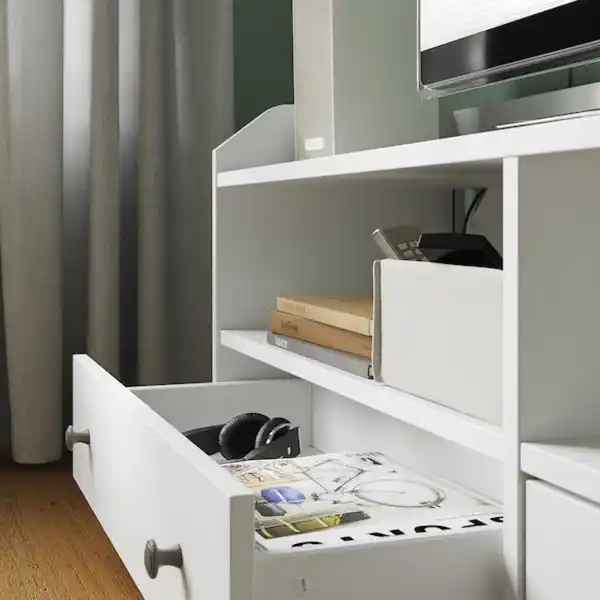 Bild 3 von HAUGA TV-Bank, weiß 138x36x54 cm