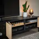 Bild 3 von BOASTAD TV-Möbel, Kombination, schwarz/Eichenfurnier 181x42 cm