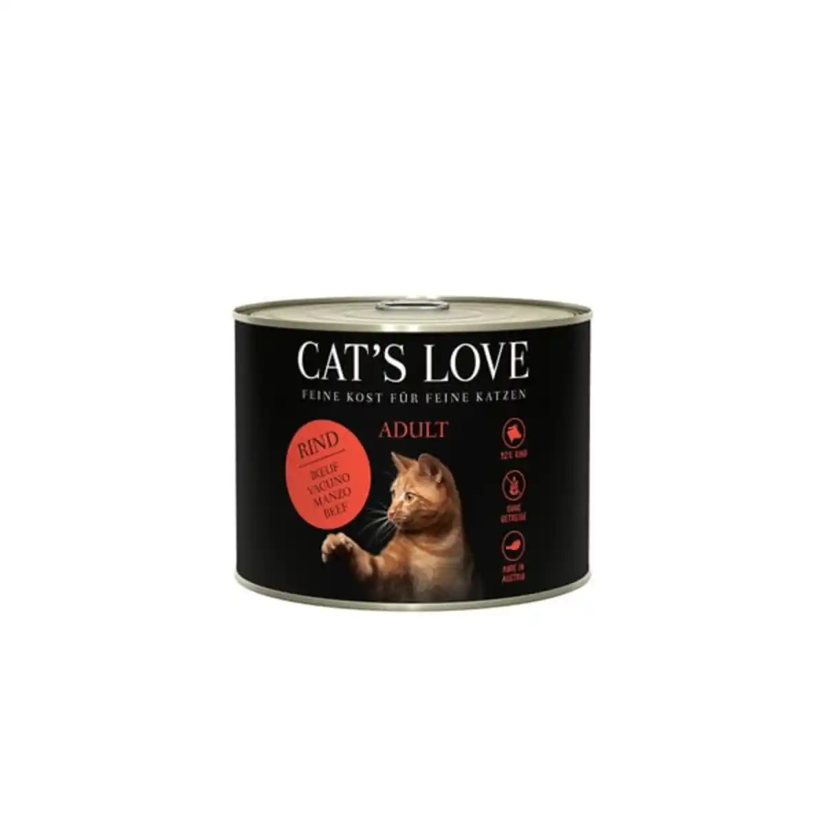 Bild 1 von Cat's Love Nassfutter Rind Pur mit Distelöl und Löwenzahn 6x200g
