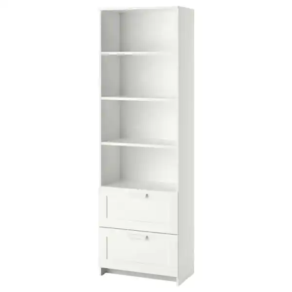 Bild 1 von BRIMNES Bücherregal, weiß 60x190 cm