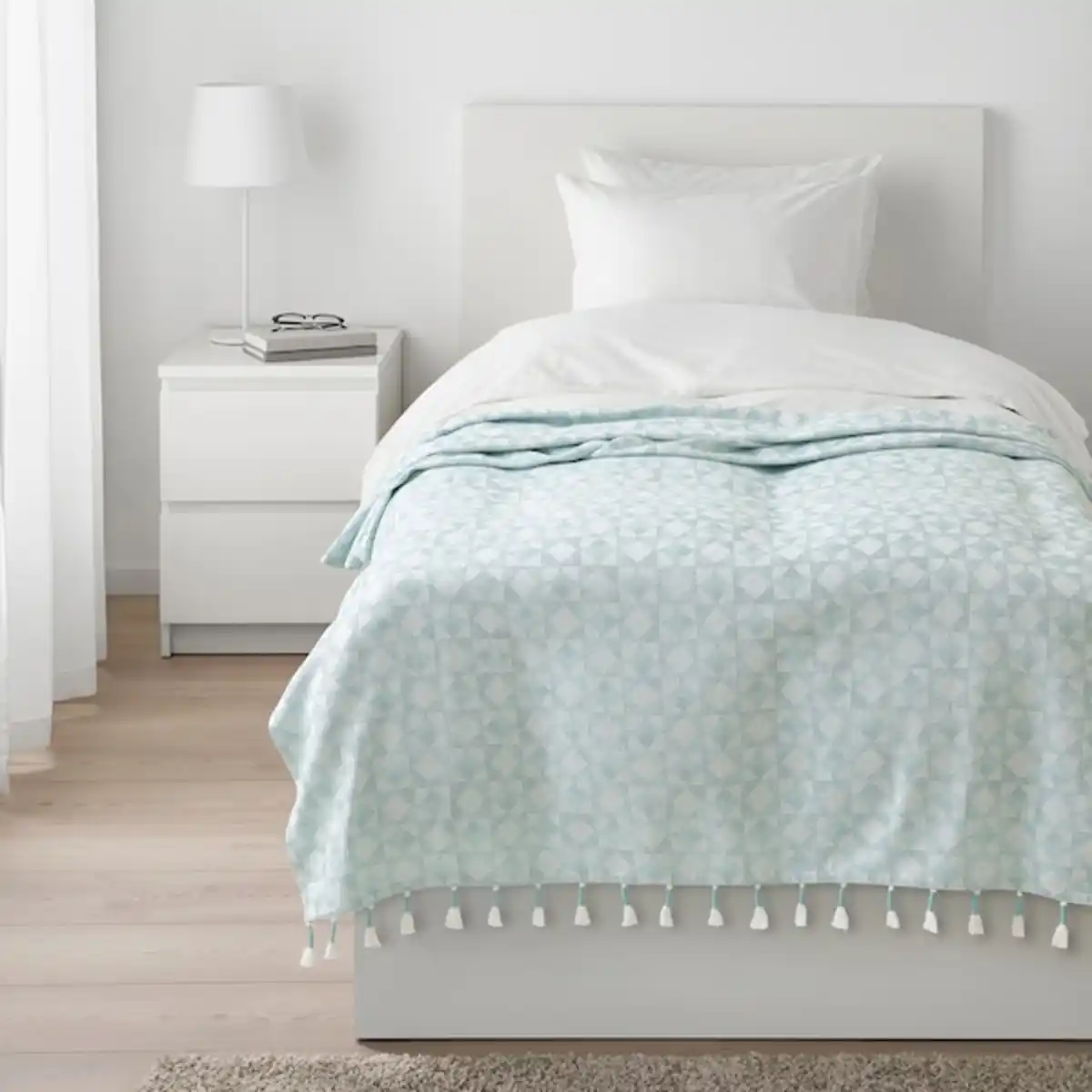 Bild 4 von GOKVÄLLÅ Plaid, blau 130x170 cm