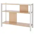 Bild 1 von JÄTTESTA Beistelltisch, weiß/Bambus hell 95x30 cm