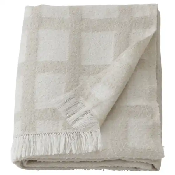 Bild 1 von GRÖNKNAVEL Plaid, Karo beige/für draußen drinnen 180x120 cm