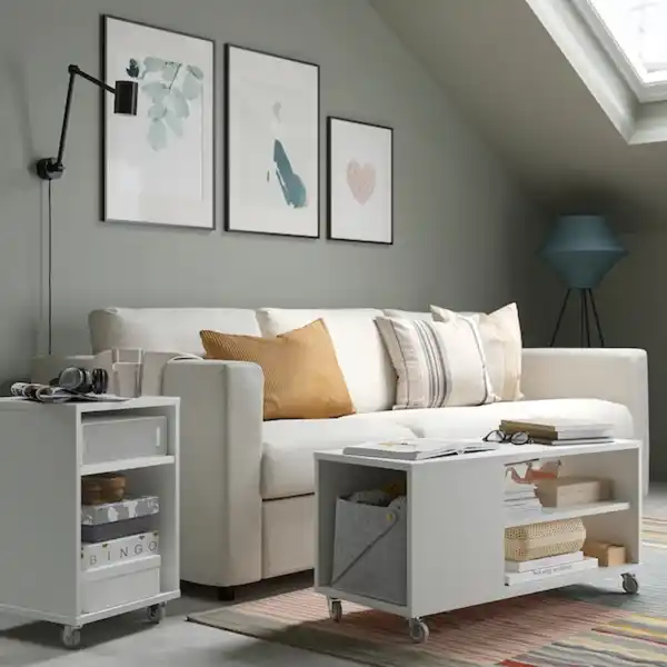 Bild 3 von VIHALS Couchtisch, weiß 91x37 cm