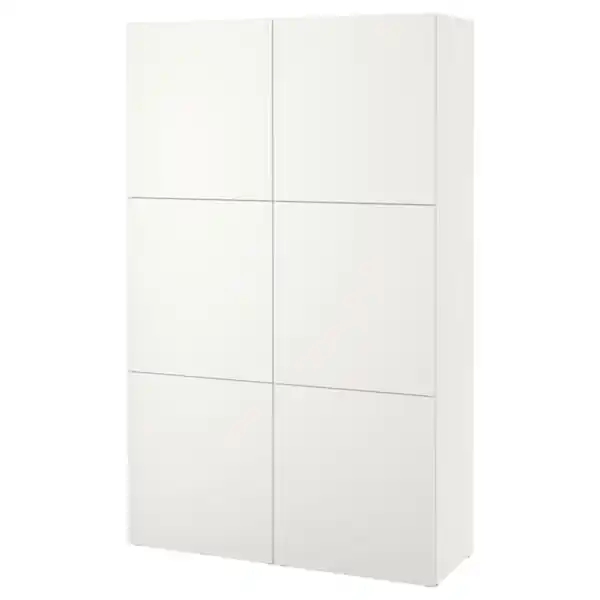 Bild 1 von BESTÅ Aufbewahrung mit Türen, weiß/Lappviken weiß 120x42x193 cm