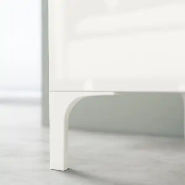 Bild 3 von BESTÅ / EKET TV-Bank, weiß/Selsviken/Nannarp Hochglanz/Frostglas weiß 180x42x48 cm