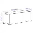 Bild 3 von BESTÅ Regal mit Glastüren, schwarzbraun/Glassvik schwarz/Rauchglas 120x42x38 cm