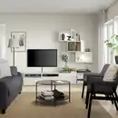 Bild 2 von BESTÅ TV-Komb. mit Vitrinentüren, weiß/Lappviken Klarglas weiß 240x42x190 cm