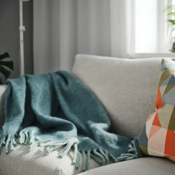 Bild 3 von KLIPPOXEL Plaid, grautürkis 130x170 cm