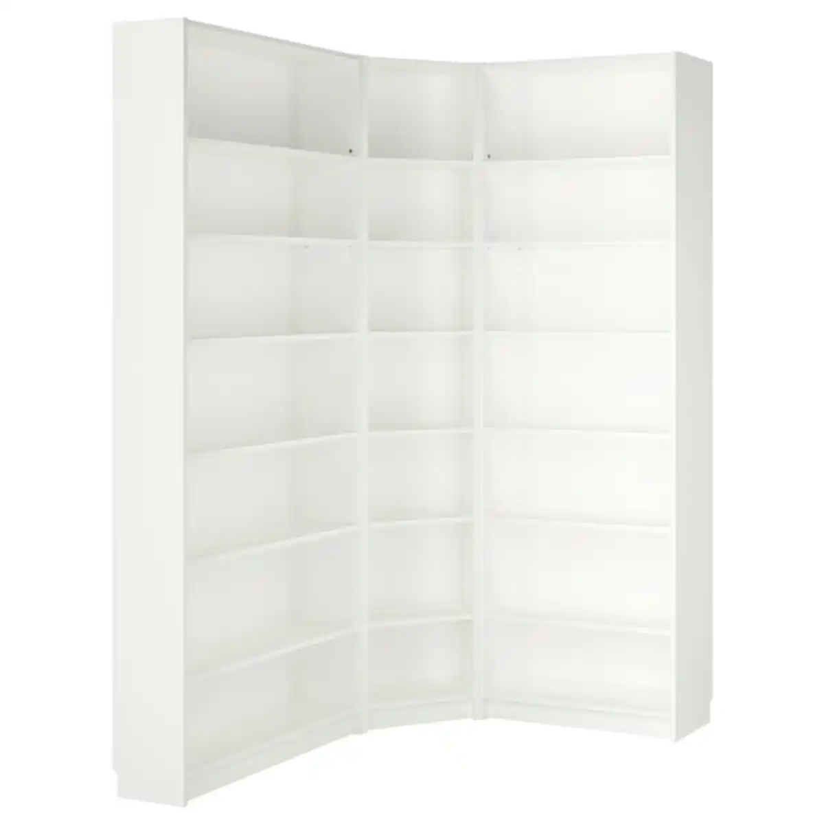 Bild 1 von BILLY Regaleckkombination mit Aufsätzen, weiß 136/136x28x237 cm