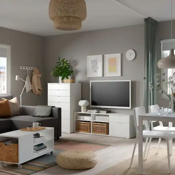 Bild 2 von VIHALS TV-Kombination, weiß 216x47x120 cm