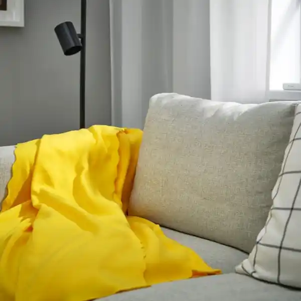 Bild 3 von DAGGKÅPOR Plaid, leuchtend gelb 130x170 cm