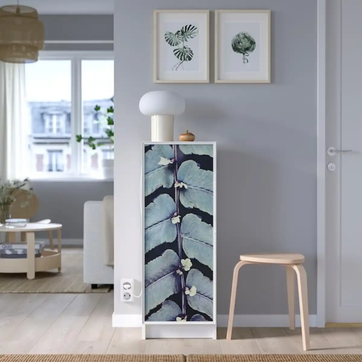 Bild 3 von HÖGBO Vitrinentür, weiß 40x97 cm
