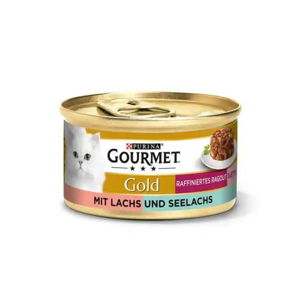 Bild 2 von GOURMET Gold Raffiniertes Ragout Duetto mit Lachs und Seelachs 12x85g