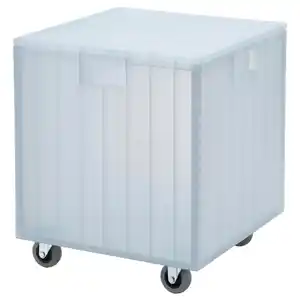 PANSARTAX Kasten/Deckel auf Rollen, transparent graublau 33x33x40 cm