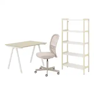 TROTTEN/FLINTAN / EKENABBEN Schreibtisch+Aufbewahrungskombi