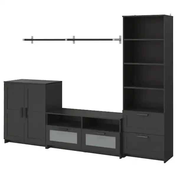 Bild 1 von BRIMNES / BERGSHULT TV-Möbel, Kombination, schwarz 258x41x190 cm