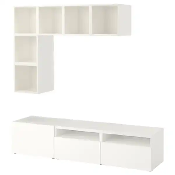 Bild 1 von BESTÅ / EKET TV-Schrankkombination, weiß 180x42x170 cm