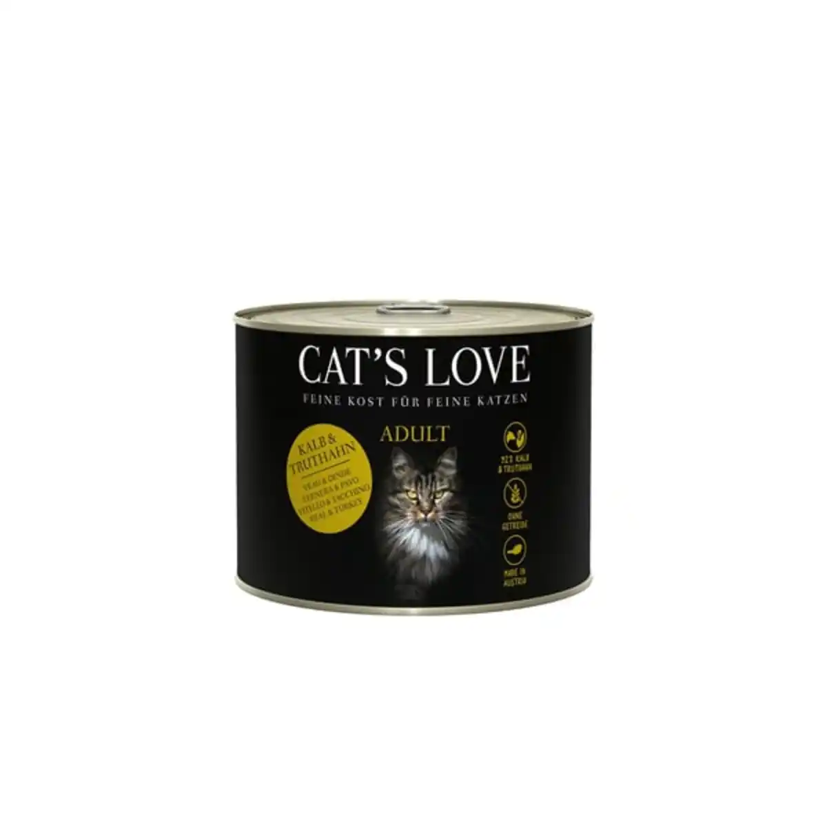 Bild 1 von Cat's Love Nassfutter Kalb und Truthahn mit Katzenminze und Leinöl 6x200g