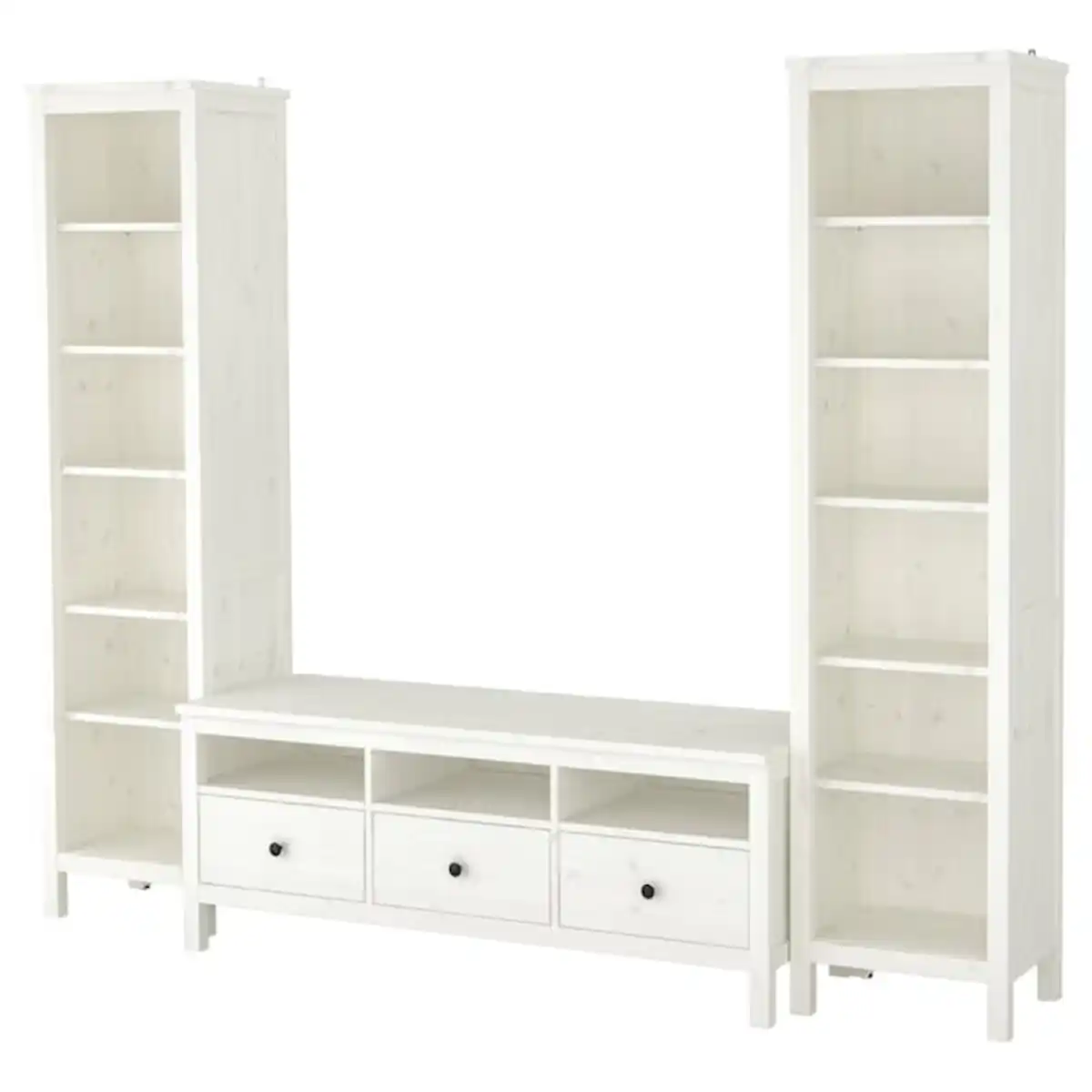 Bild 1 von HEMNES TV-Möbel, Kombination, weiß gebeizt 245x197 cm