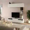 Bild 2 von BESTÅ / EKET TV-Bank, weiß/Lappviken weiß 180x42x166 cm