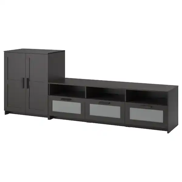 Bild 1 von BRIMNES TV-Möbel, Kombination, schwarz 258x41x95 cm