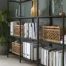 Bild 2 von VITTSJÖ Aufbewahrungskombi, schwarzbraun/Glas 300x36x175 cm