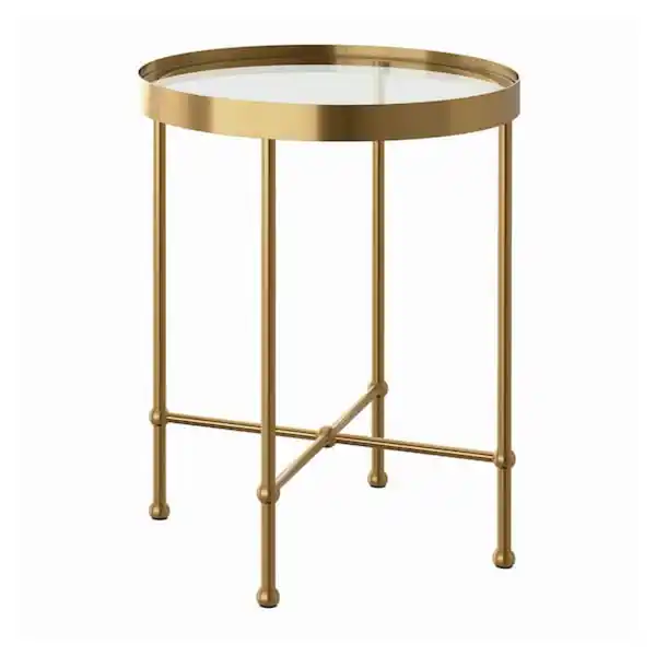 Bild 1 von TORSJÖ Beistelltisch, Goldeffekt/Glas 45 cm