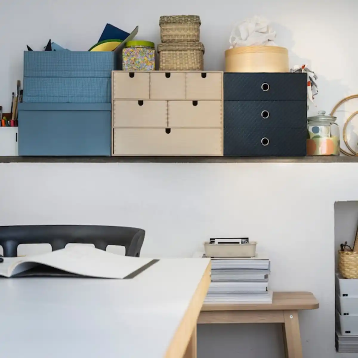 Bild 4 von PALLRA Minikommode mit 3 Schubladen, schwarz 33x26 cm