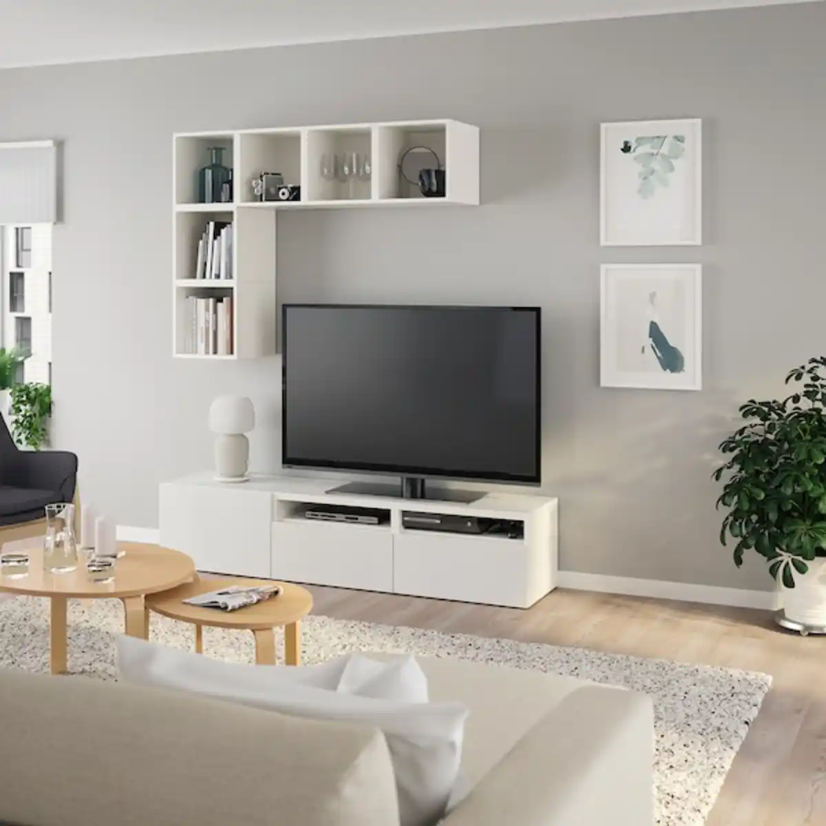 Bild 2 von BESTÅ / EKET TV-Schrankkombination, weiß 180x42x170 cm