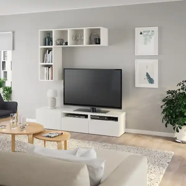Bild 2 von BESTÅ / EKET TV-Schrankkombination, weiß 180x42x170 cm