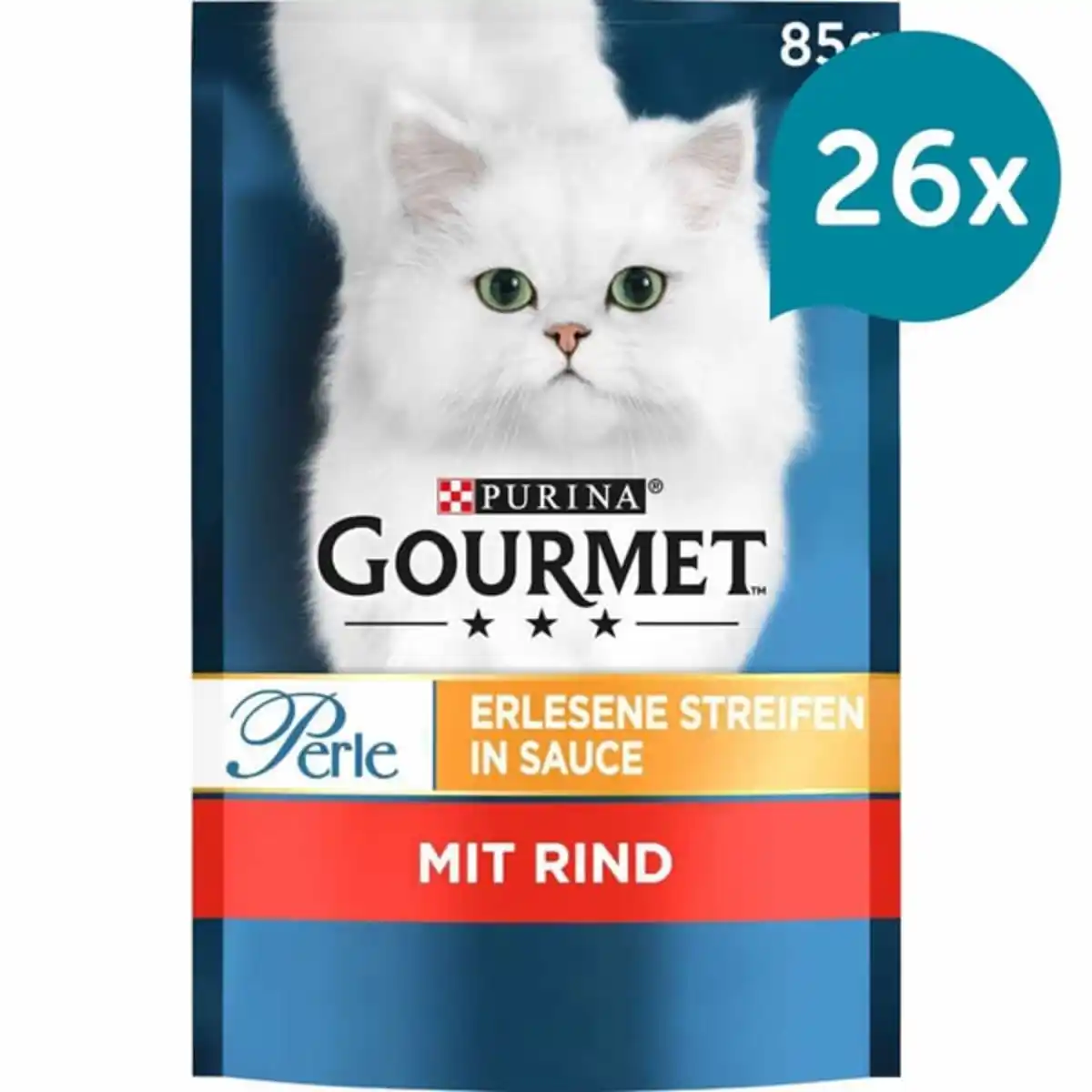 Bild 1 von GOURMET Perle Erlesene Streifen in Sauce mit Rind 26x85g