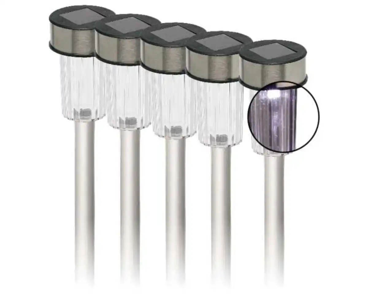 Bild 1 von Solarlampen Set Edelstahl 36,5 cm 10teilig